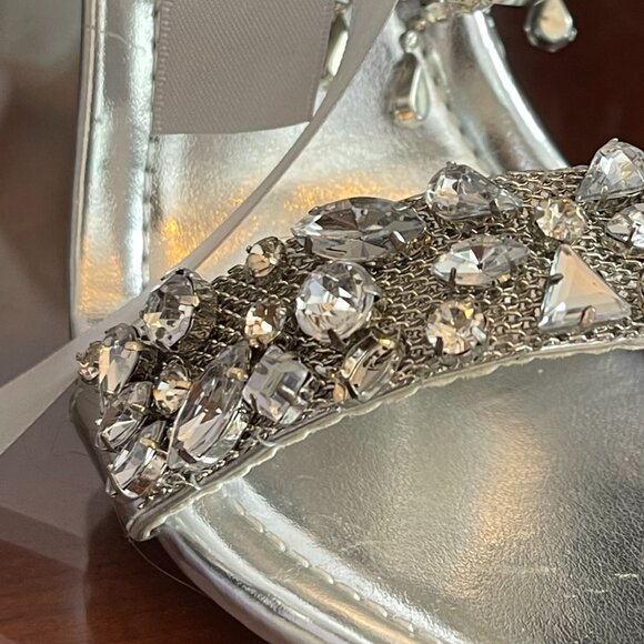 Rhinestone Ankle Strap Heels/Size 6 1/2 - Picture 4 of 5